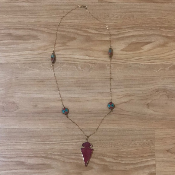 Pink Anthropologie Arrowhead necklace - Picture 6 of 7